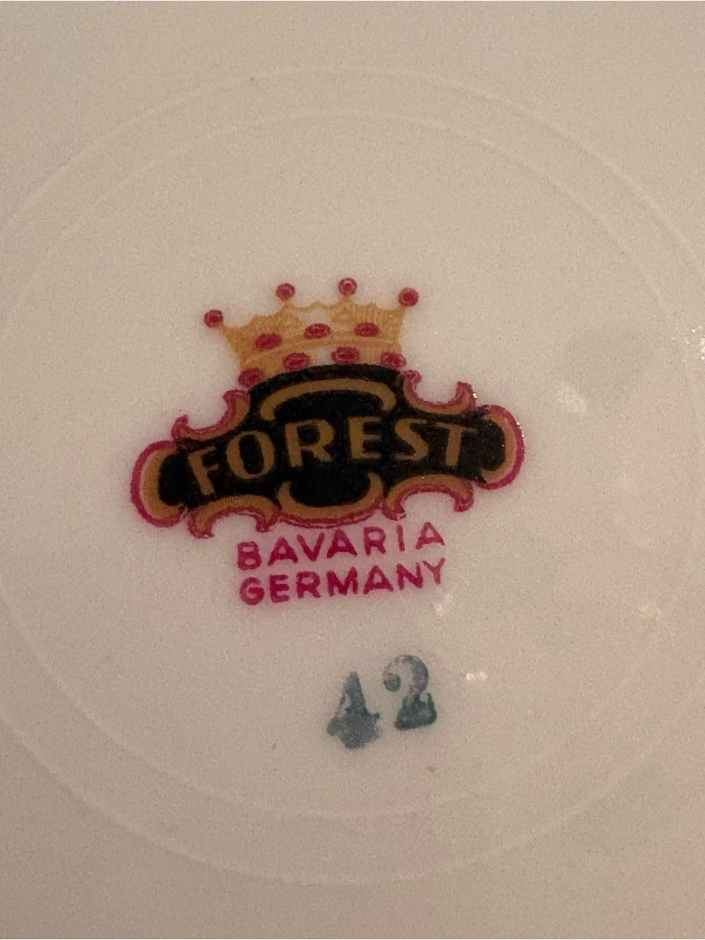 Forest Bavaria White and Gold Rim Ceramic Dessert Plates - Set of 3